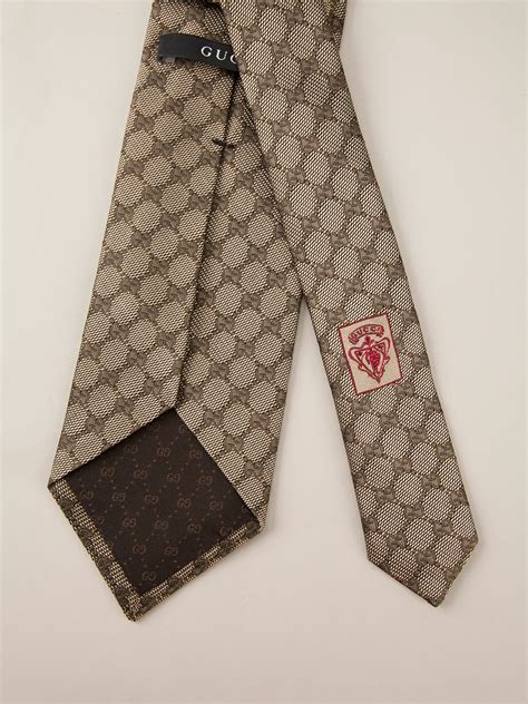 gucci silk tie brown|Men's Designer Ties .